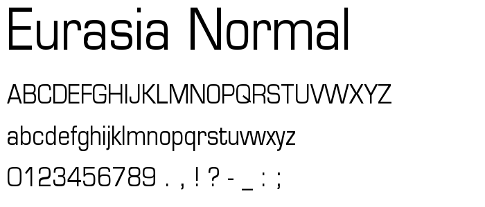 Eurasia Normal font