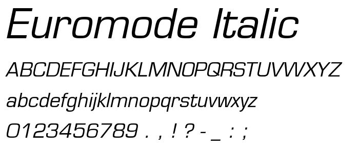 Euromode Italic police