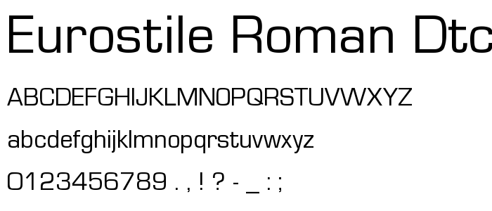 Eurostile-Roman-DTC font