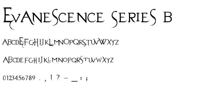 Evanescence Series B Font : Gothic Various : pickafont.com