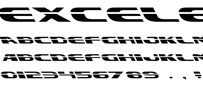 Excelerate Left font