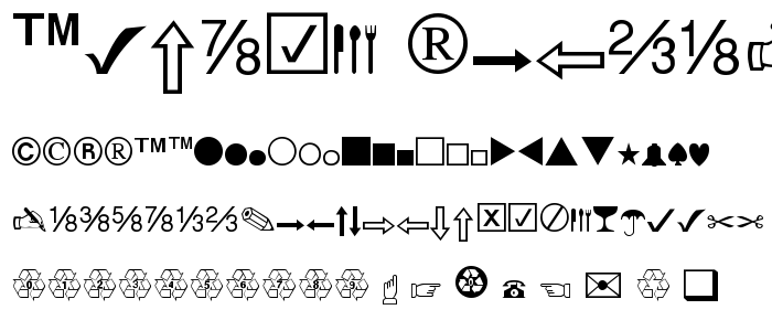 Expert Dingbats Normal font