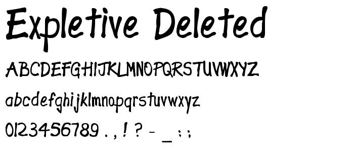 Expletive Deleted font