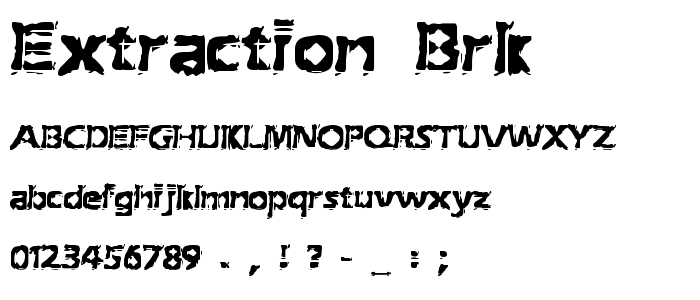 Extraction BRK font