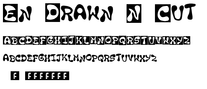 en drawn n cut Regular font