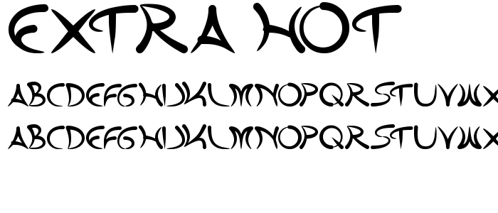 extra hot font