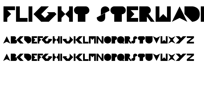 FLIGHT STERWADESS font