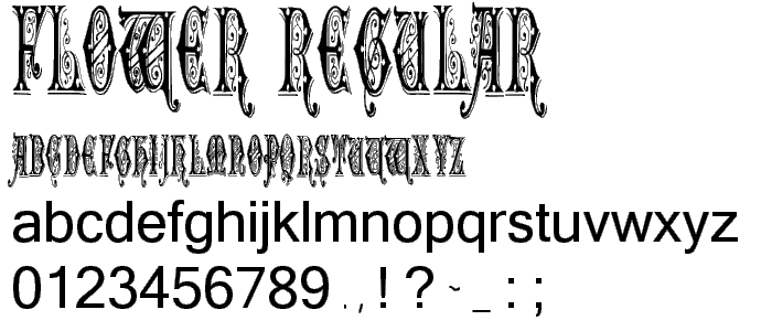 FLOWER REGULAR font