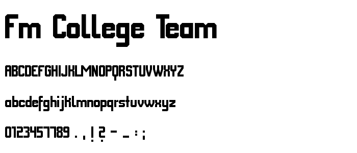 FM College Team font