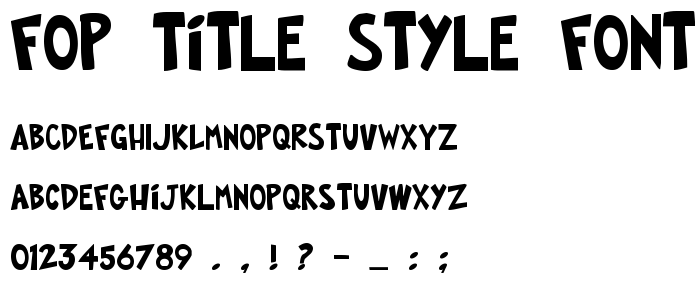 FOP Title Style Font font