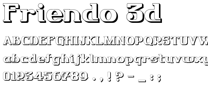 FRIENDO 3D font