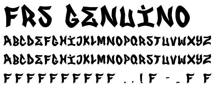 FRS GENUINO font