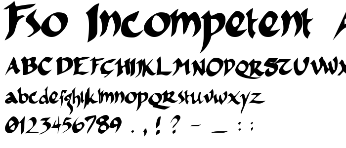 FSO incompetent apprentice font