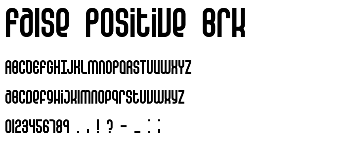 False Positive BRK font