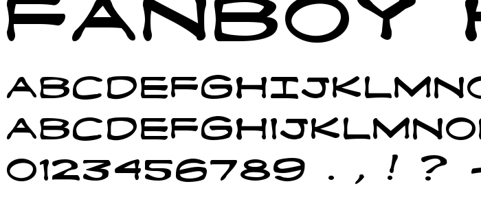 Fanboy Hardcore font