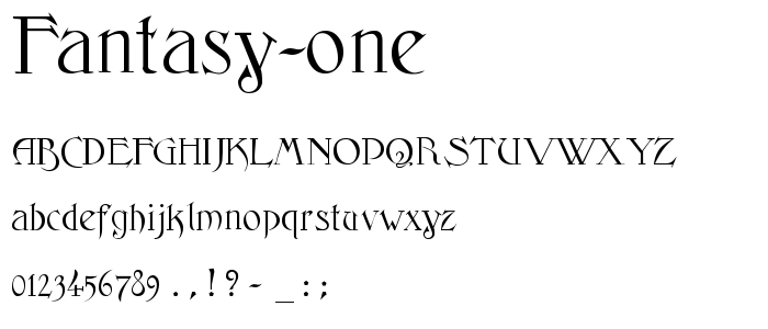 Fantasy One font