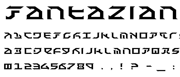 Fantazian Expanded font