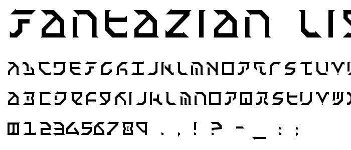 Fantazian Light font