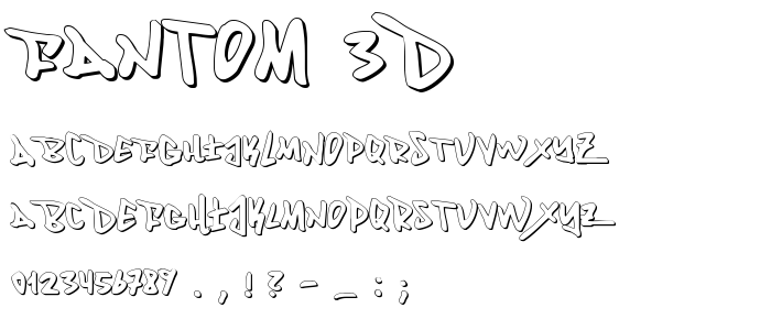 Fantom 3D font