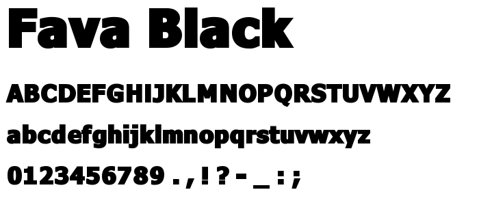 Fava Black font