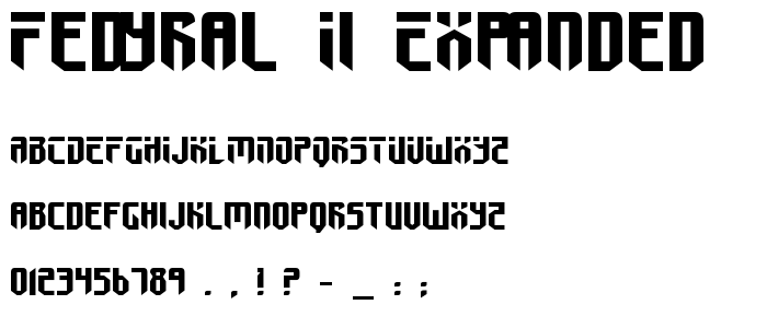 Fedyral II Expanded font