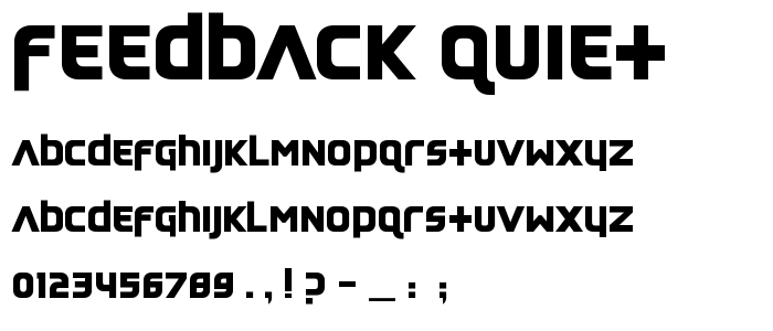 Feedback Quiet font