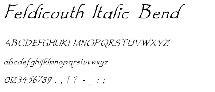 Feldicouth Italic Bend font