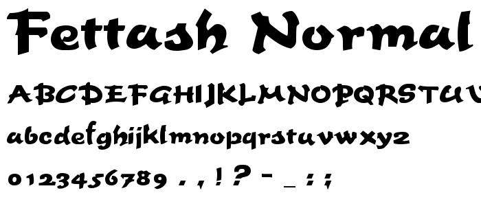 Fettash Normal font