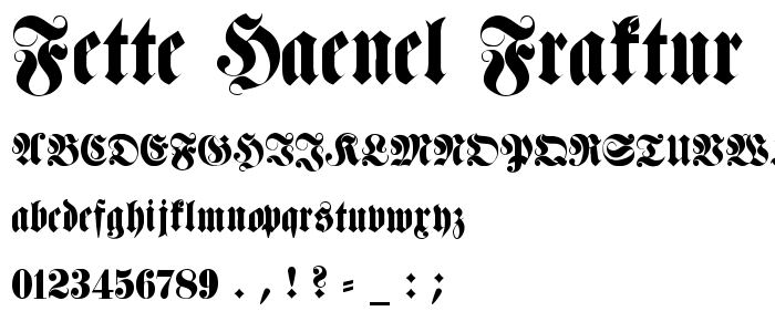 Fette Haenel Fraktur font