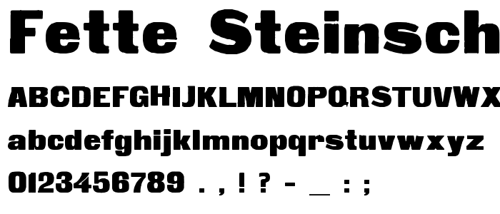 Fette Steinschrift font