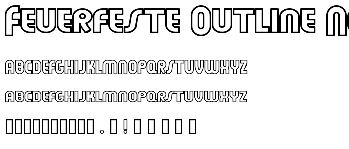 Feuerfeste Outline Normal font