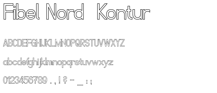 Fibel Nord  Kontur font