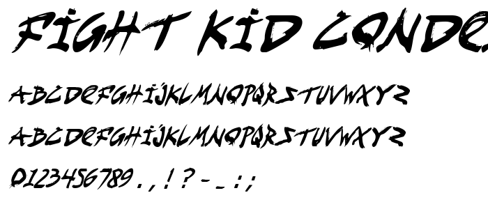 Fight Kid Condensed Italic police