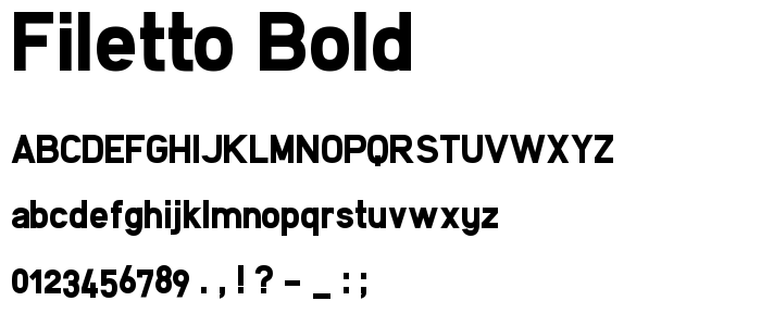 Filetto Bold font