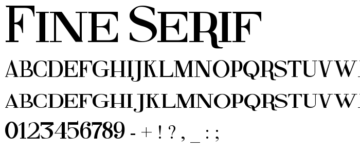 Fine Serif police