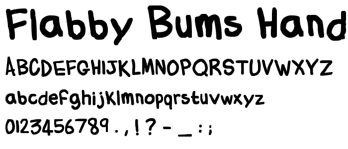 Flabby Bums handwriting police