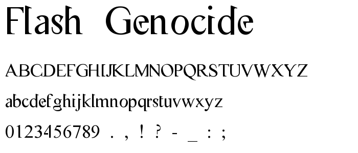 Flash Genocide font