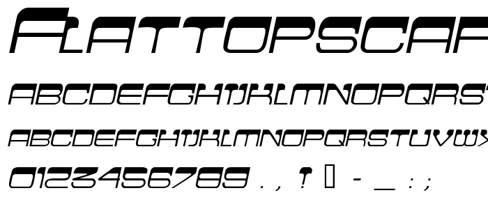 FlatTopSCapsSSK Italic police