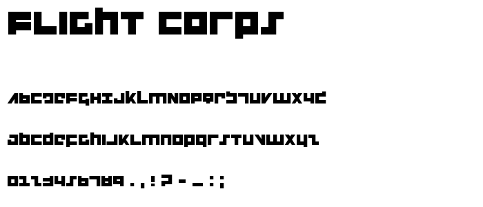 Flight Corps font