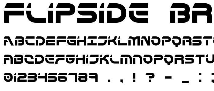 Flipside BRK font