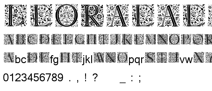 Floralalpha  Light font