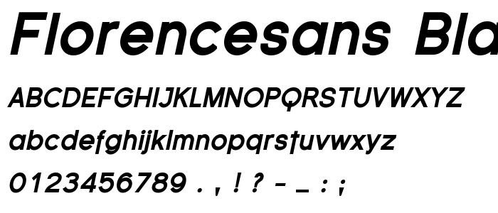 Florencesans Black Italic police