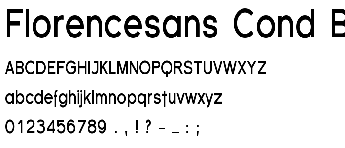 Florencesans Cond Bold font