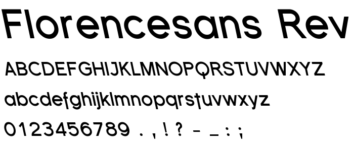 Florencesans Rev Bold Italic font