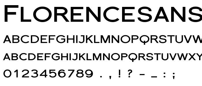 Florencesans SC Exp Bold font