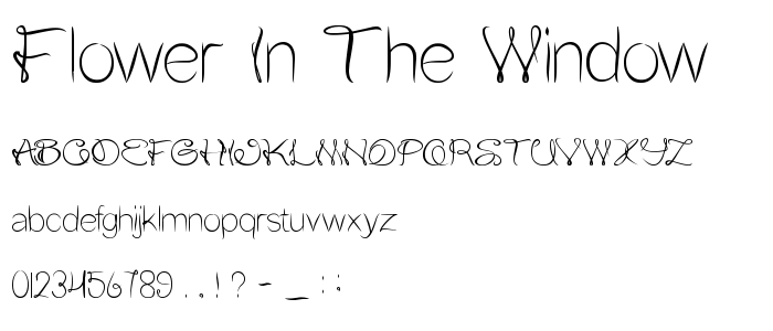 Flower In The Window font