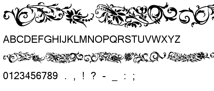 Flower Ornaments font