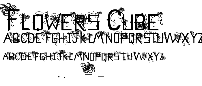 Flowers Cube font