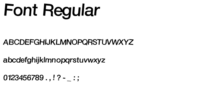 Font Regular font