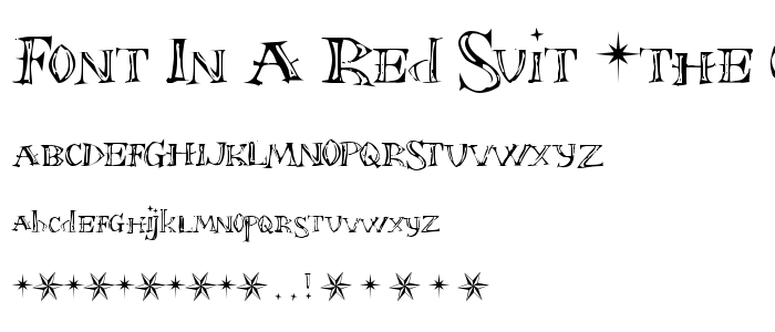 Font in a Red Suit (The Christmas Font) font